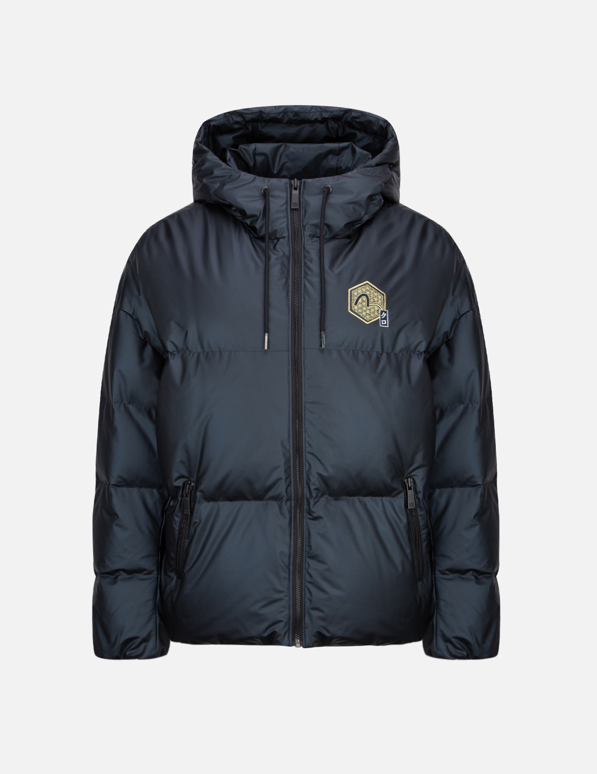 織錦圖案小海鷗刺繡羽絨外套